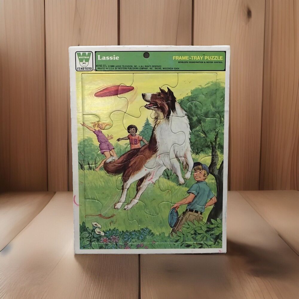 Vintage Lassie Frame-Tray Puzzle: Classic Whitman Dog & Kids Collector's Item